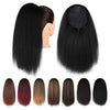SEIKEA Yaki Drawstring Ponytail for Black Women Short Kinky Straight Ponytail Clip in Hair Extensions Synthetic Hairpiece