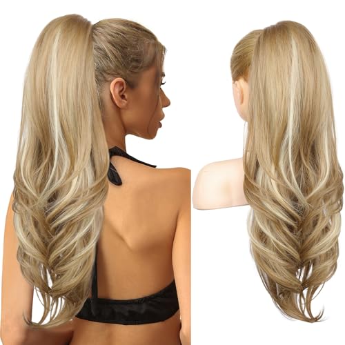 SEIKEA Versatile Drawstring Ponytail Extension - Medium Blonde/Blonde - 26 Inch