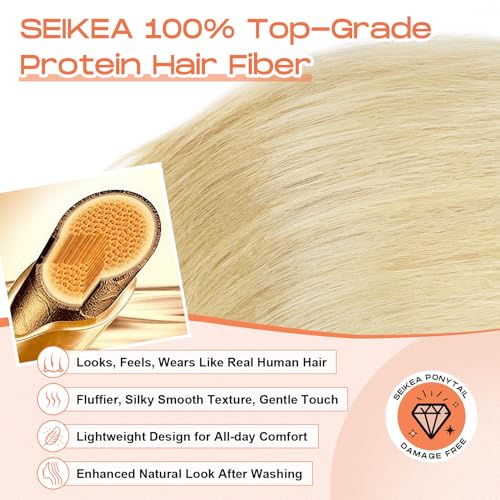 SEIKEA 18-Inch Super Protein Fiber Straight Cheer Ponytail