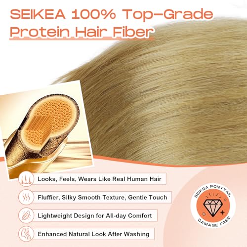 SEIKEA 18-Inch Super Protein Fiber Straight Cheer Ponytail