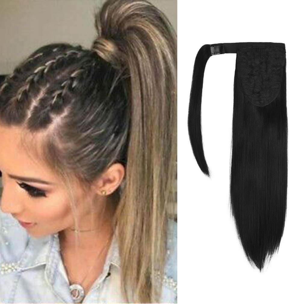 Black ponytail piece, 12 Inch