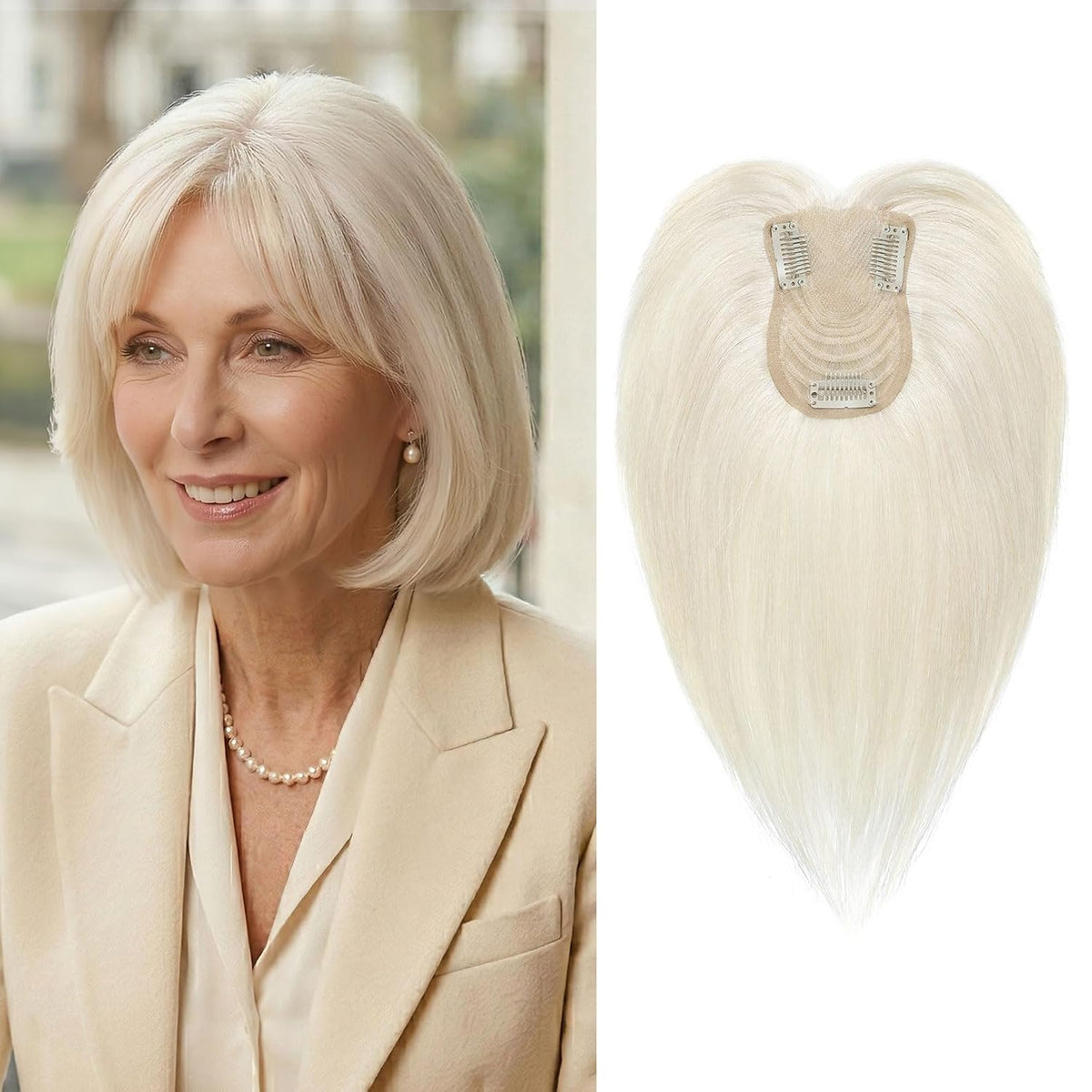 SEIKEA 10-inch hair topper with wispy bangs - detail view 9