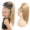 SEIKEA 16-inch human-hair straight cheer ponytail — Blonde with Highlights