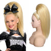 SEIKEA 16-inch human-hair straight cheer ponytail — Bleach Blonde