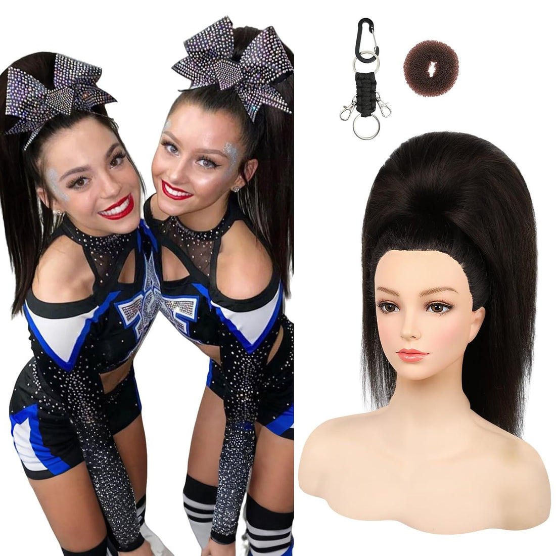 SEIKEA 18-inch super protein fiber straight cheer ponytail — Ash Blonde