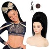 SEIKEA 18-inch super protein fiber straight cheer ponytail — Natural Black