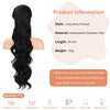 SEIKEA 24" Ponytail Extension Drawstring Long Wavy Pony Tail for Black Women