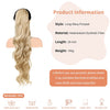 SEIKEA 24" Ponytail Extension Drawstring Long Wavy Pony Tail for Black Women