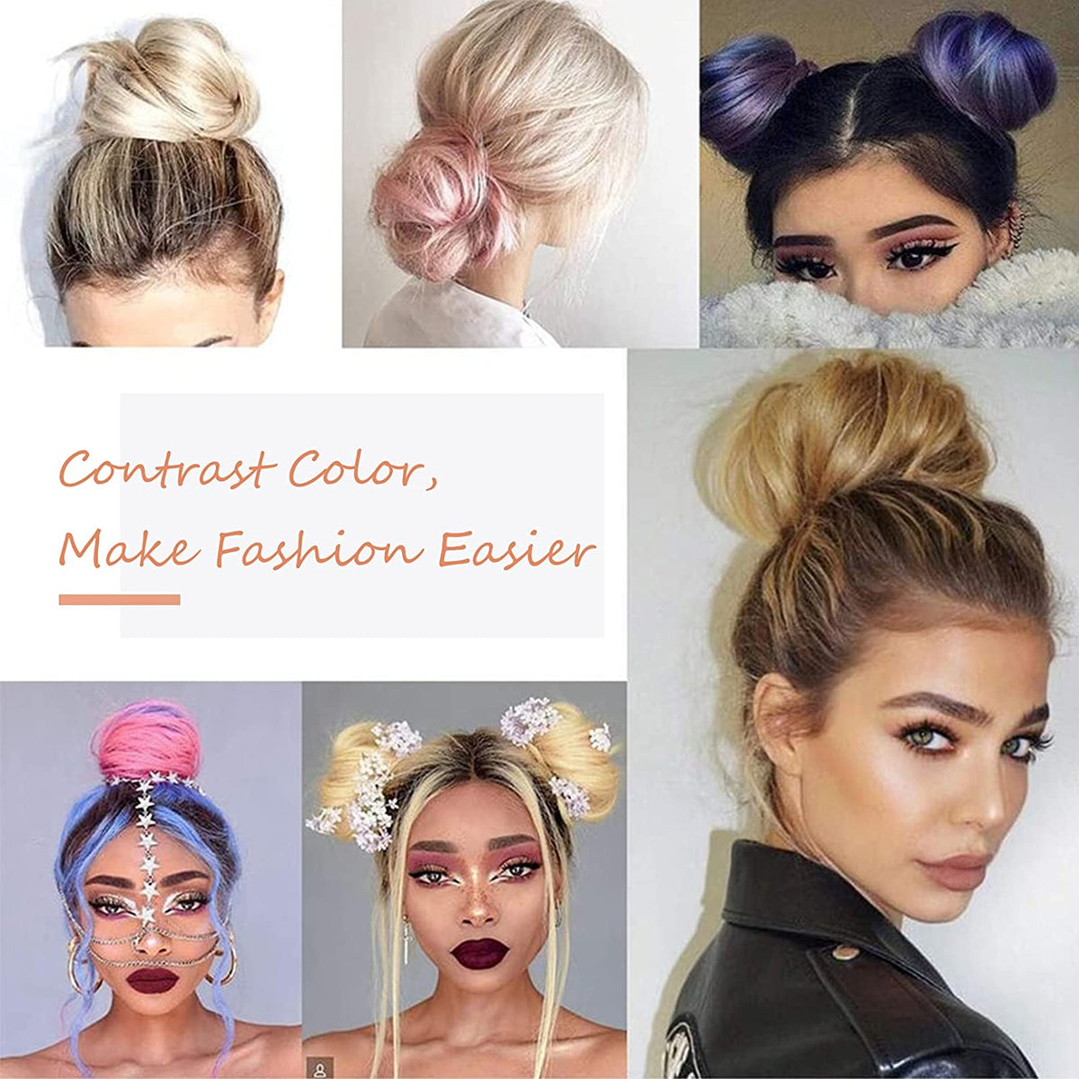 SEIKEA Messy Bun Hair Piece Tousled Thick Updo Hair Scrunchies Hair Extensions Curly Wavy Ponytail Hairpieces with Elastic Rubber Band Hair Accessories 2PCS - Golden Brown with Blonde Highlights