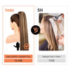 SEIKEA Ponytail Extensions Highlight Straight Pony Tail Additional Sides 3 Clips in Ponytail Hair Extensions Wrap Synthetic Hairpiece 24 Inch 140G (Butter Blonde Mix)