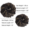 SEIKEA Messy Bun Hair Piece Tousled Thick Updo Hair Scrunchies Hair Extensions Curly Wavy Ponytail Hairpieces with Elastic Rubber Band Hair Accessories 2PCS - Brown with Blonde Highlights