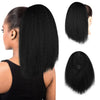 SEIKEA Yaki Drawstring Ponytail for Black Women Short Kinky Straight Ponytail Clip in Hair Extensions Synthetic Hairpiece