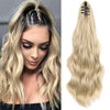 SEIKEA Ponytail Extension Claw Clip 16" 24" Long Wavy Curly Hair Extension Jaw Clip Ponytail Hairpiece Synthetic Pony Tail