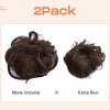 SEIKEA 2PCS Messy Bun Hair Piece Long Thick Wavy Curly Scrunchies Updo Synthetic Ponytail Hair Extensions Hairpieces for Women Girl