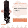 SEIKEA 24" Ponytail Extension Drawstring Long Wavy Pony Tail for Black Women