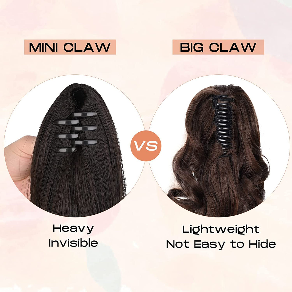 SEIKEA Ponytail Extension Claw Long Curly Wavy Pony Tail Natural Soft Clip in Hair Extension Synthetic Hairpiece for Women