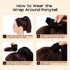 SEIKEA 2 Pack Ponytail Extension Long Wrap Around Clip in Ponytail Natural