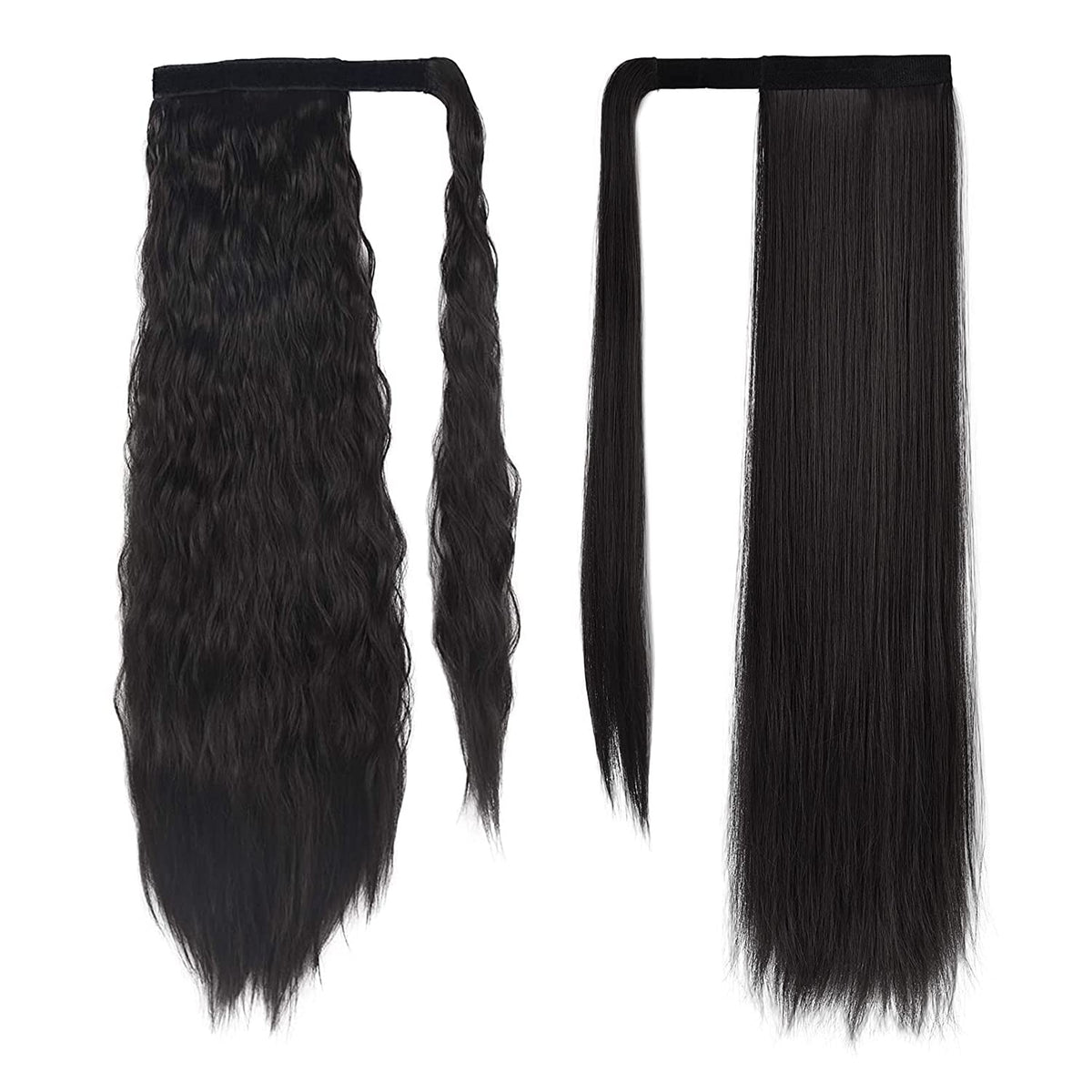 SEIKEA 2 Pack Ponytail Extension Long Wrap Around Clip in Ponytail Natural