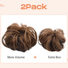 SEIKEA 2PCS Messy Bun Hair Piece Long Thick Wavy Curly Scrunchies Updo Synthetic Ponytail Hair Extensions Hairpieces for Women Girl