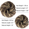 SEIKEA Messy Bun Hair Piece Tousled Thick Updo Hair Scrunchies Hair Extensions Curly Wavy Ponytail Hairpieces with Elastic Rubber Band Hair Accessories 2PCS - Golden Brown with Blonde Highlights