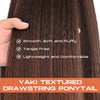 SEIKEA Yaki Drawstring Ponytail for Black Women Short Kinky Straight Ponytail Clip in Hair Extensions Synthetic Hairpiece