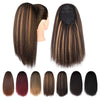 SEIKEA Yaki Drawstring Ponytail for Black Women Short Kinky Straight Ponytail Clip in Hair Extensions Synthetic Hairpiece