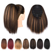SEIKEA Yaki Drawstring Ponytail for Black Women Short Kinky Straight Ponytail Clip in Hair Extensions Synthetic Hairpiece