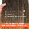 SEIKEA Yaki Drawstring Ponytail for Black Women Short Kinky Straight Ponytail Clip in Hair Extensions Synthetic Hairpiece