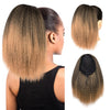 SEIKEA Yaki Drawstring Ponytail for Black Women Short Kinky Straight Ponytail Clip in Hair Extensions Synthetic Hairpiece