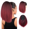 SEIKEA Yaki Drawstring Ponytail for Black Women Short Kinky Straight Ponytail Clip in Hair Extensions Synthetic Hairpiece