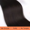 SEIKEA 2 Pack Long Drawstring Ponytail Black Clip in Ponytail Extension Natural Soft Synthetic Heat Resistant Hairpiece for Women