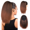 SEIKEA Yaki Drawstring Ponytail for Black Women Short Kinky Straight Ponytail Clip in Hair Extensions Synthetic Hairpiece