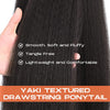 SEIKEA Yaki Drawstring Ponytail for Black Women Short Kinky Straight Ponytail Clip in Hair Extensions Synthetic Hairpiece