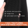 SEIKEA Yaki Drawstring Ponytail for Black Women Short Kinky Straight Ponytail Clip in Hair Extensions Synthetic Hairpiece